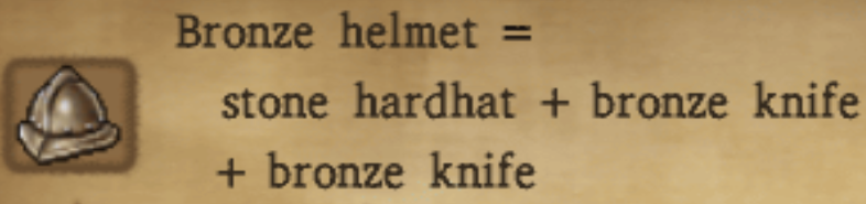 Bronze Helmet Alchemy Recipes